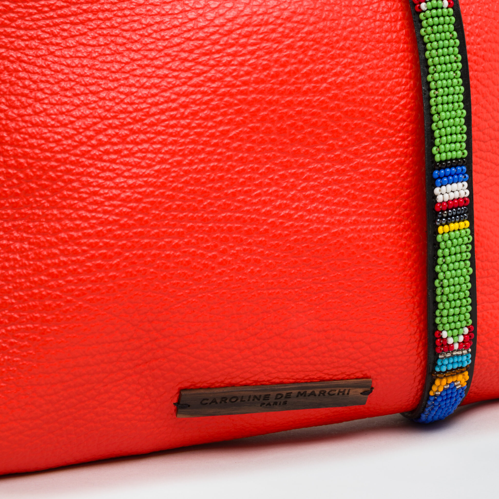 Raph Uhuru coral grained leather bag Caroline De Marchi